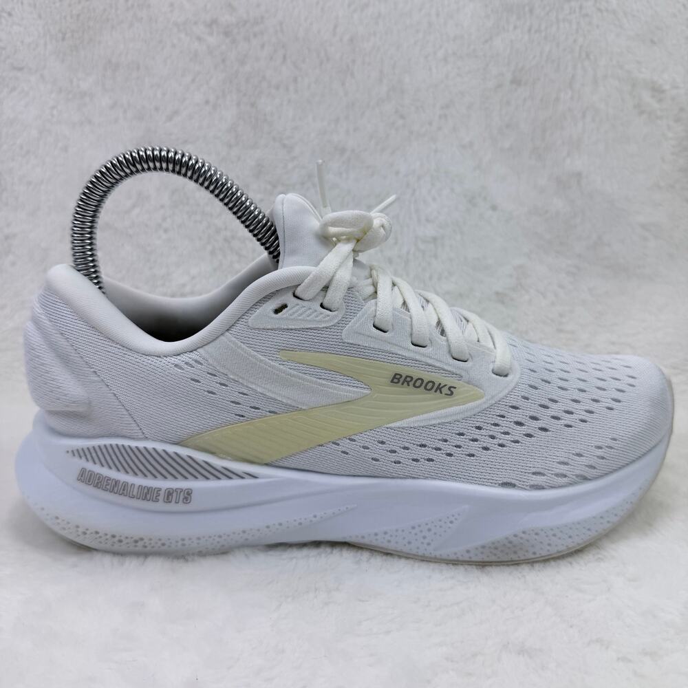 Brooks Adrenaline GTS 24 Womens White Running Shoes Size 6 B Sneaker